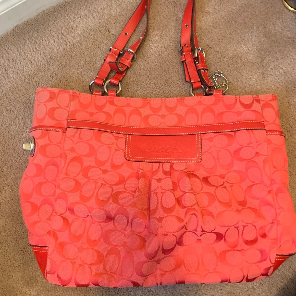 Coral Coach Purse
